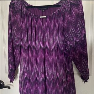 Purple blouse with camisole underneath, wrinkle free